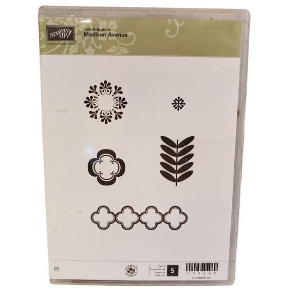 Stampin Up Madison Avenue Stamp Set Sale-A-Bration Used - Picture 5 of 5